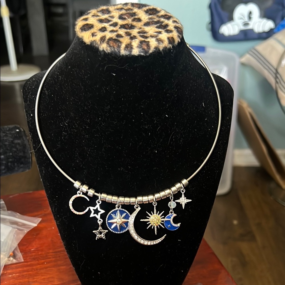 Paparazzi Silver and Blue Starry Night Necklace